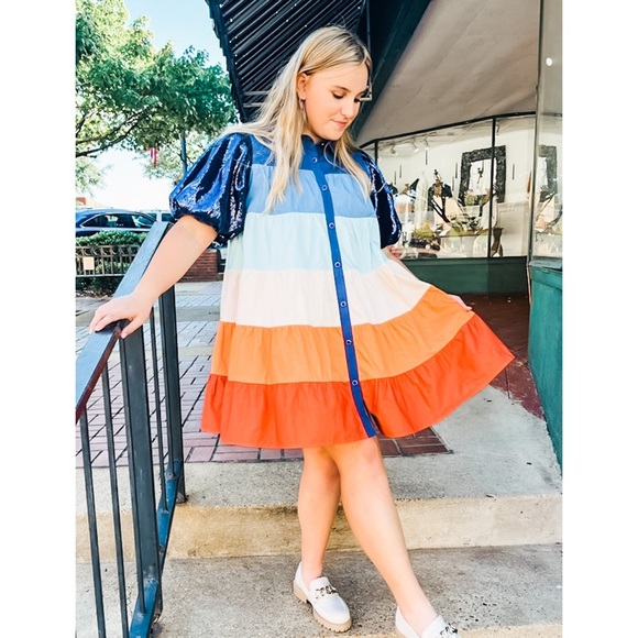 Queen of Sparkles | Stripe Dress. - Picture 3 of 16